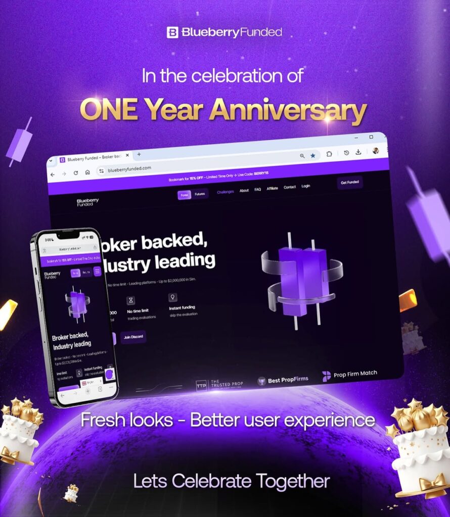 Blueberry Funded Launches New Website: Faster, Cleaner, and Built for Traders
